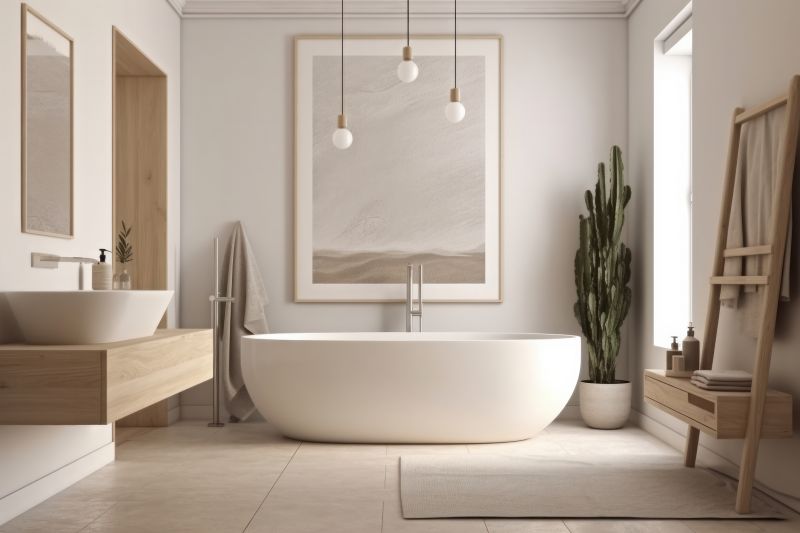 Luxury Bathroom with Freestanding Tub